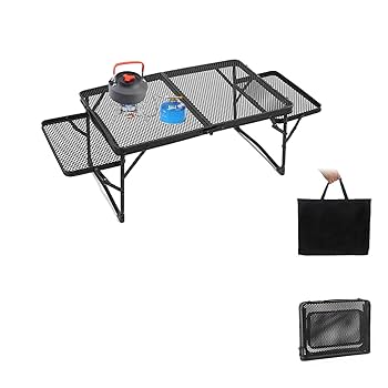 Amazon | AIEPWON キャンプ テーブル サイドテーブル付き